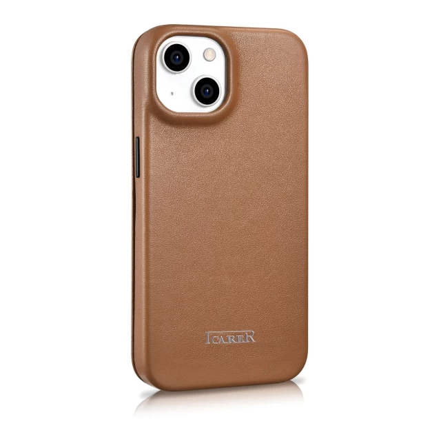 Чохол iCarer CE Premium Leather Folio Case для iPhone 14 Plus Brown with MagSafe (WMI14220715-BN)