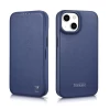 Чохол iCarer CE Premium Leather Folio Case для iPhone 14 Plus Blue with MagSafe (WMI14220715-BU)