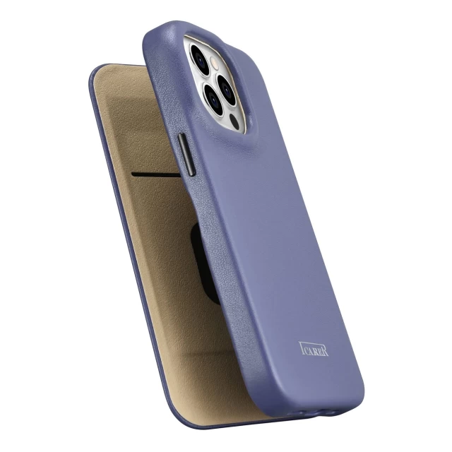 Чехол iCarer CE Premium Leather Folio Case для iPhone 14 Pro Max Light Purple with MagSafe (WMI14220716-LP)