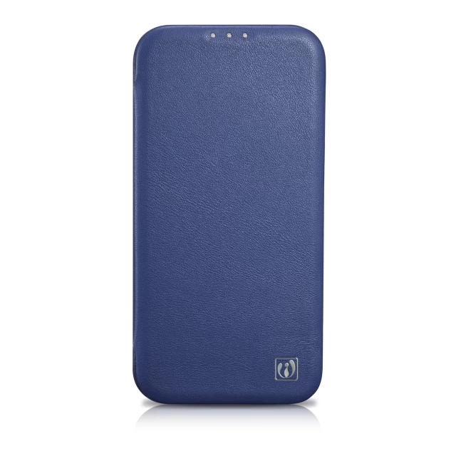 Чохол iCarer CE Premium Leather Folio Case для iPhone 14 Pro Max Blue with MagSafe (WMI14220716-BU)