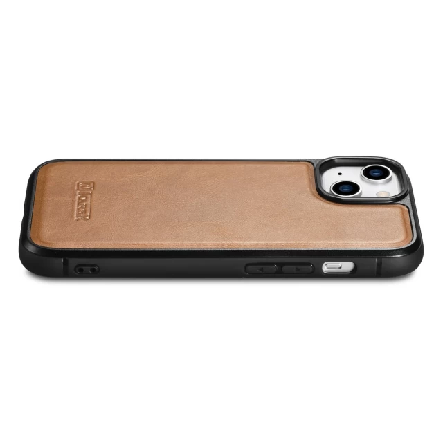 Чехол iCarer Leather Oil Wax Case для iPhone 14 Brown with MagSafe (WMI14220717-TN)