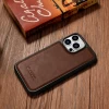 Чехол iCarer Leather Oil Wax Case для iPhone 14 Pro Brown with MagSafe (WMI14220718-BN)
