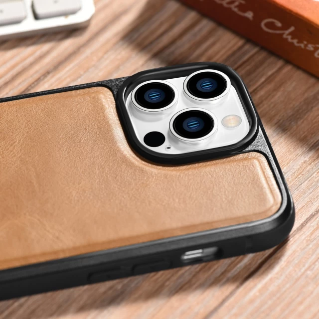 Чохол iCarer Leather Oil Wax Case для iPhone 14 Pro Brown with MagSafe (WMI14220718-TN)