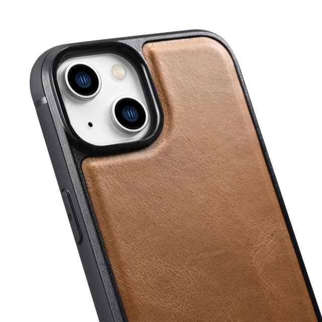 Чохол iCarer Leather Oil Wax Case для iPhone 14 Plus Brown with MagSafe (WMI14220719-TN)