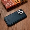 Чехол iCarer Leather Oil Wax Case для iPhone 14 Pro Max Blue with MagSafe (WMI14220720-BU)