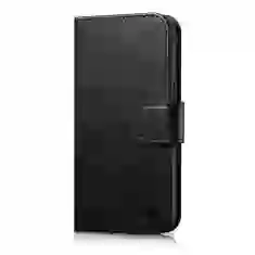 Чехол iCarer Oil Wax Wallet Case 2in1 для iPhone 14 Anti-RFID Black (WMI14220721-BK)