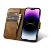 Чехол iCarer Oil Wax Wallet Case 2in1 для iPhone 14 Pro Anti-RFID Brown (WMI14220722-TN)