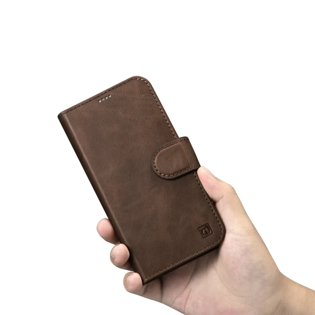 Чохол iCarer Oil Wax Wallet Case 2in1 для iPhone 14 Plus Anti-RFID Brown (WMI14220723-BN)