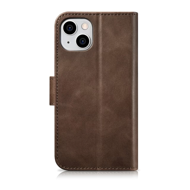 Чехол iCarer Oil Wax Wallet Case 2in1 для iPhone 14 Plus Anti-RFID Brown (WMI14220723-BN)