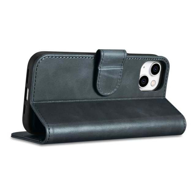 Чохол iCarer Oil Wax Wallet Case 2in1 для iPhone 14 Plus Anti-RFID Blue (WMI14220723-BU)