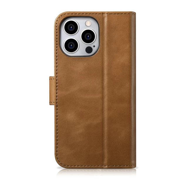Чехол iCarer Oil Wax Wallet Case 2in1 для iPhone 14 Pro Max Anti-RFID Brown (WMI14220724-TN)