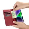 Чохол iCarer Wallet Case 2in1 для iPhone 14 Anti-RFID Red (WMI14220725-RD)