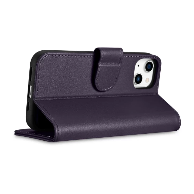 Чохол iCarer Wallet Case 2in1 для iPhone 14 Pro Anti-RFID Dark Purple (WMI14220726-DP)