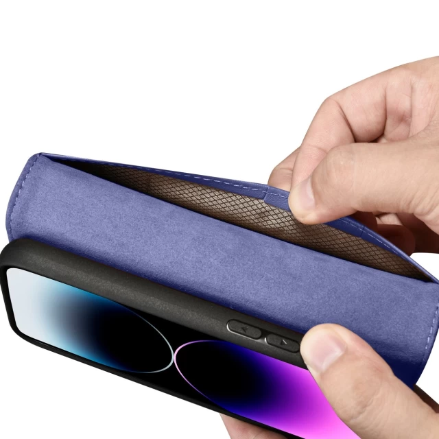 Чохол iCarer Wallet Case 2in1 для iPhone 14 Pro Anti-RFID Light Purple (WMI14220726-LP)