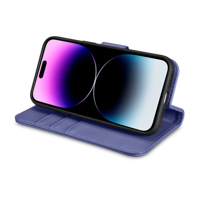 Чехол iCarer Wallet Case 2in1 для iPhone 14 Pro Anti-RFID Light Purple (WMI14220726-LP)