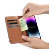 Чохол iCarer Wallet Case 2in1 для iPhone 14 Pro Max Anti-RFID Brown (WMI14220728-BN)