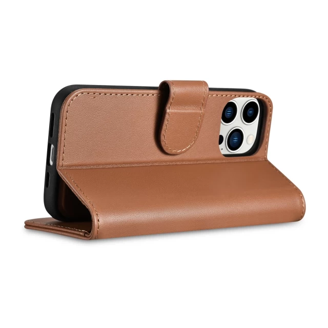 Чехол iCarer Wallet Case 2in1 для iPhone 14 Pro Max Anti-RFID Brown (WMI14220728-BN)