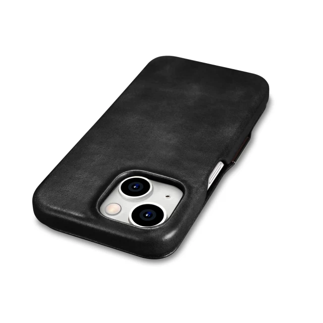 Чохол-книжка iCarer CE Oil Wax Leather Folio Case для iPhone 15 Black with MagSafe (6975092689942)