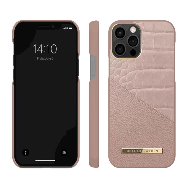 Чехол iDeal of Sweden для iPhone 12 | 12 Pro Atelier Rose Smoke Croco (IEOID61RSC)