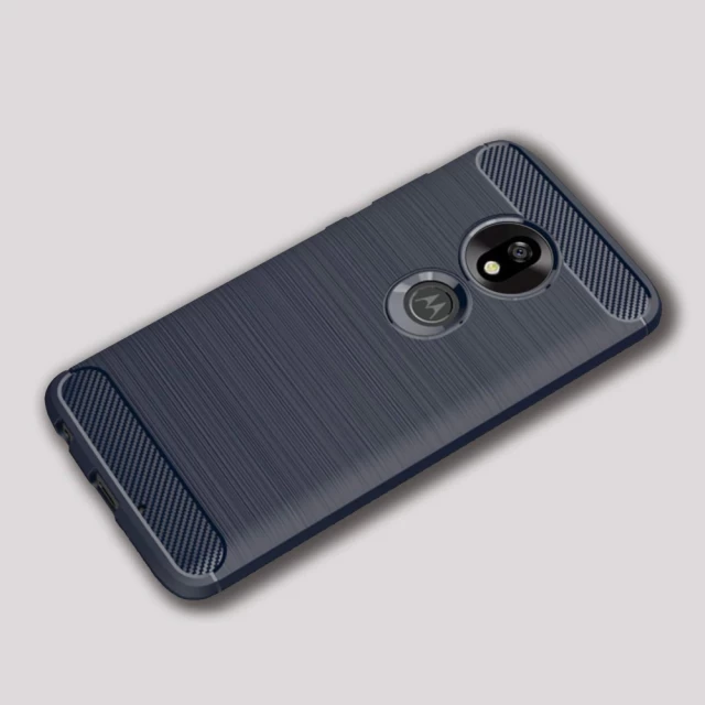 Чехол HRT Carbon Case для Motorola Moto G7 Play Blue (7426825366573)