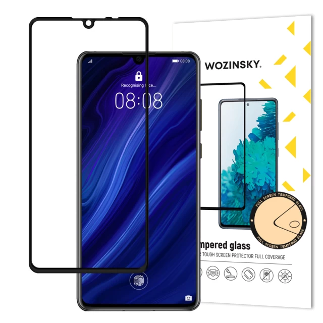 Захисне скло Wozinsky Tempered Glass Full Glue для Huawei P30 Black (7426825367471)