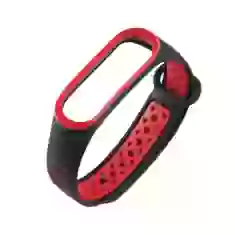 Ремінець HRT Silicone Dots Band для Xiaomi Mi Band 4/3 Black/Red (7426825375865)