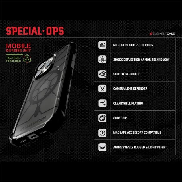 Чохол Element Case Special Ops X5 для iPhone 14 Plus Smoke Black (EMT-322-262FS-01)