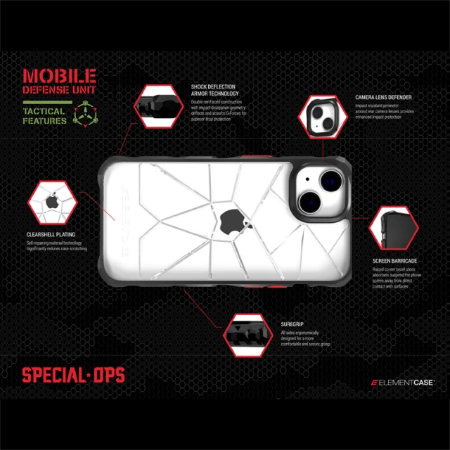 Чохол Element Case Special Ops X5 для iPhone 14 Smoke Black (EMT-322-262FQ-01)