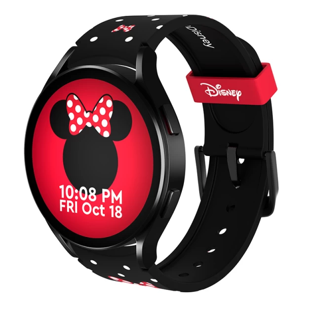 Ремінець MobyFox Disney Minnie Mouse для Samsung Galaxy Watch 6 | 6 Classic | 5 | 5 Pro | 4 | 4 Classic Polka Noir (SASTDSY020MIME3001X003)