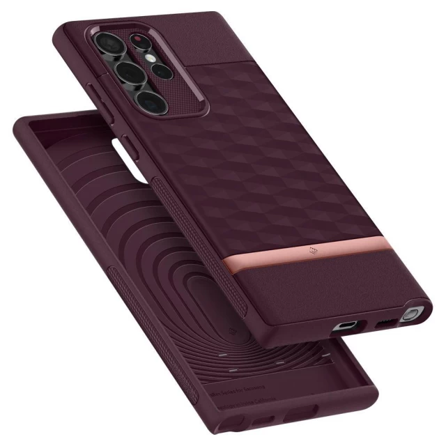 Чехол Spigen для Samsung Galaxy S22 Ultra Caseology Parallax Burgundy (ACS03941)