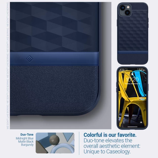 Чехол Spigen для iPhone 14 Caseology Parallax MagSafe Midnight Blue (ACS05075)
