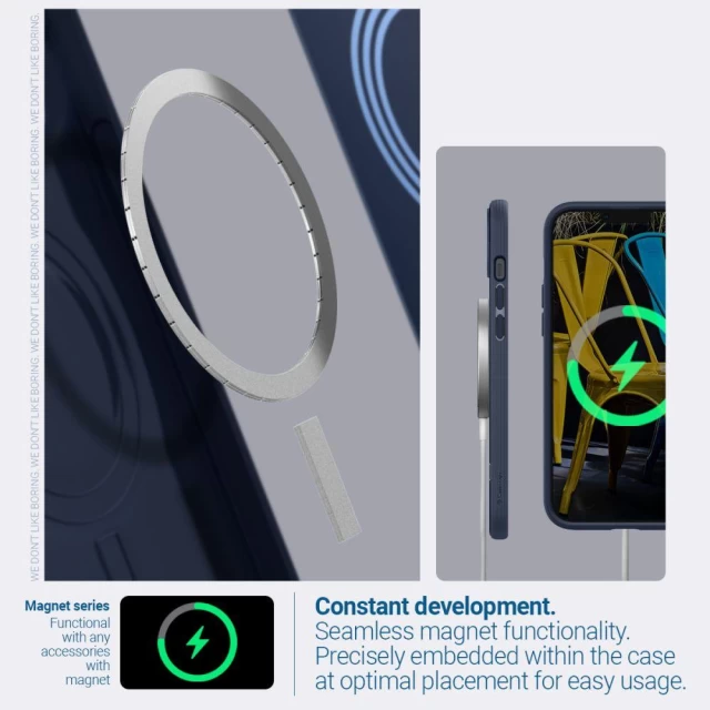 Чехол Spigen для iPhone 14 Caseology Parallax MagSafe Midnight Blue (ACS05075)