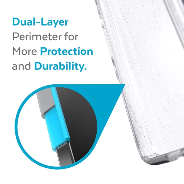 Чохол Speck Presidio Perfect-Clear with Glitter для Samsung Galaxy S22 Plus Clear Platinum Glitter (840168514229)