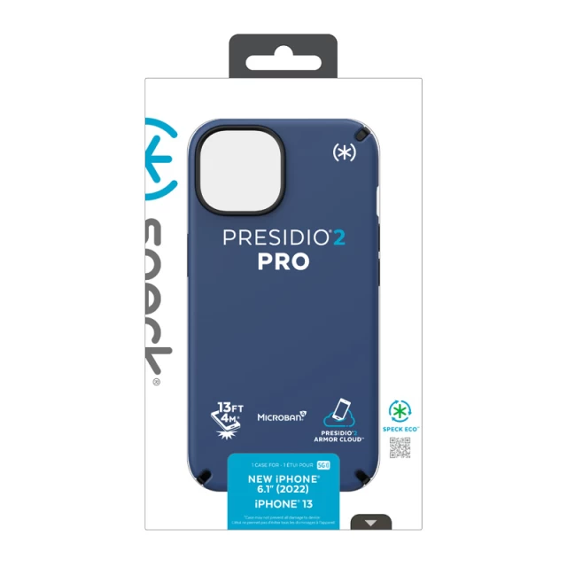 Чохол Speck Presidio2 Pro для iPhone 14 | 13 Coastal Blue Black White (840168521777)