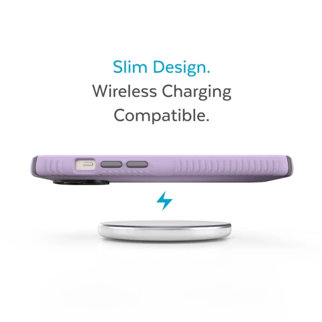 Чохол Speck Presidio2 Grip для iPhone 14 | 13 Spring Purple Cloudygrey White (840168521913)
