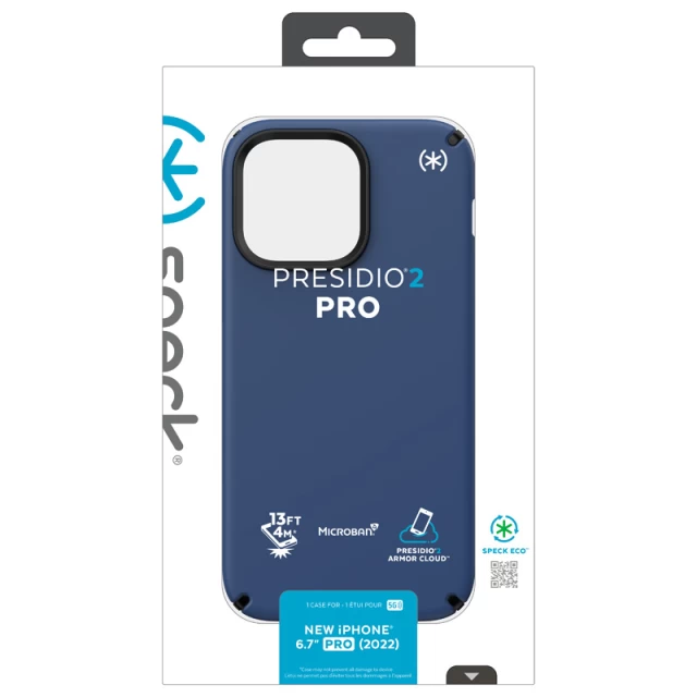 Чехол Speck Presidio2 Pro для iPhone 14 Pro Max Coastal Blue Black White (840168522781)