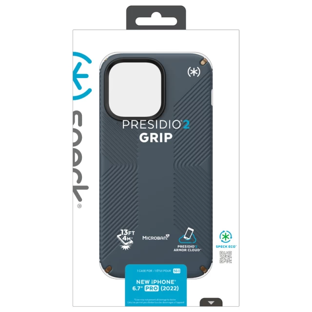 Чохол Speck Presidio2 Grip для iPhone 14 Pro Max Charcoal Cool Bronze Slate (840168522941)