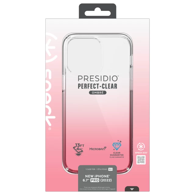 Чехол Speck Presidio Perfect-Clear Ombre для iPhone 14 Pro Max Clear Vintage Rose Fade (840168523108)