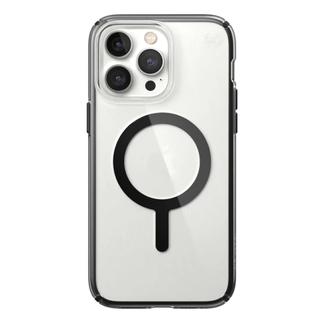 Чохол Speck Presidio Perfect-Clear with Impact Geometry для iPhone 14 Pro Max Clear Black with MagSafe (840168523221)