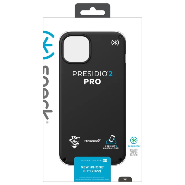 Чохол Speck Presidio2 Pro для iPhone 14 Plus Black Black White (840168523788)