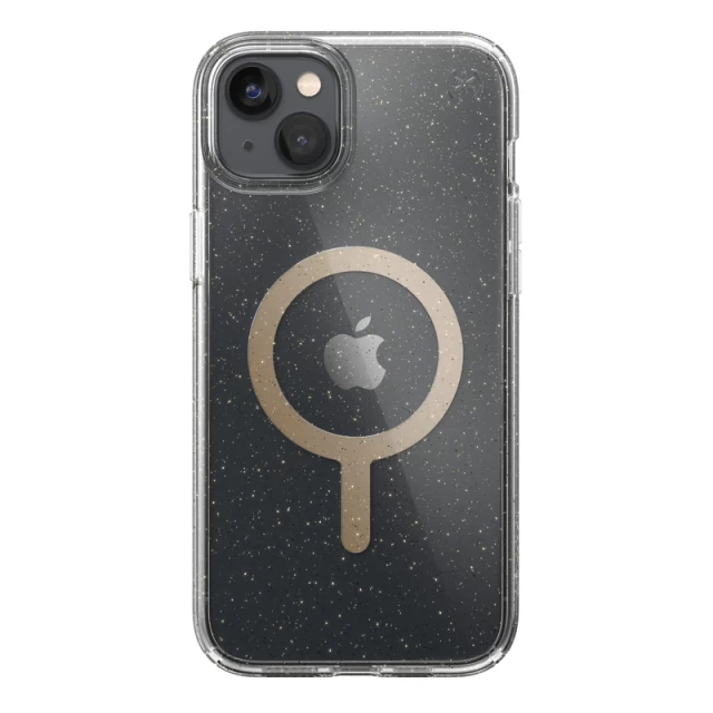 Чохол Speck Presidio Perfect-Clear with Glitter для iPhone 14 Plus Clear Gold Glitter with MagSafe (840168524082)
