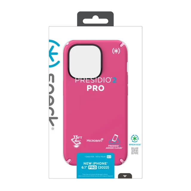 Чехол Speck Presidio2 Pro для iPhone 14 Pro Digitalpink Blossompink White (840168524815)