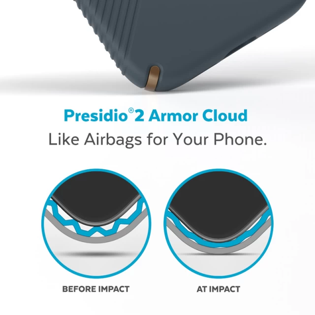 Чохол Speck Presidio2 Grip для iPhone 14 Pro Charcoal Cool Bronze Slate (840168524969)