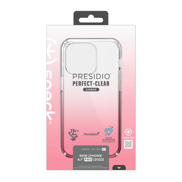 Чехол Speck Presidio Perfect-Clear Ombre для iPhone 14 Pro Clear Vintage Rose Fade (840168525126)