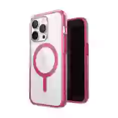 Чохол Speck Presidio Perfect-Clear with Impact Geometry для iPhone 14 Pro Clear Digital Pink with MagSafe (840168525263)