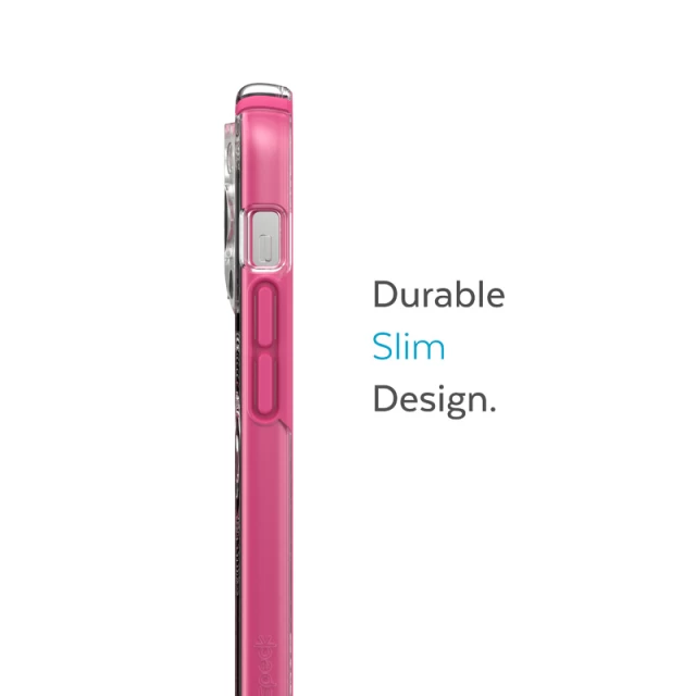 Чехол Speck Presidio Perfect-Clear with Impact Geometry для iPhone 14 Pro Clear Digital Pink with MagSafe (840168525263)