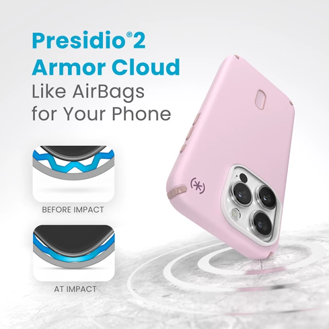 Чохол Speck Presidio2 Pro ClickLock для iPhone 15 Pro Soft Lilac/Carnation Petal with MagSafe (150446-3207)