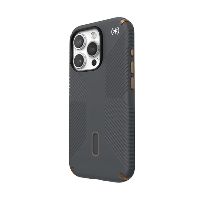 Чохол Speck Presidio2 Grip ClickLock для iPhone 15 Pro Charcoal Grey/Cool Bronze with MagSafe (150447-3212)