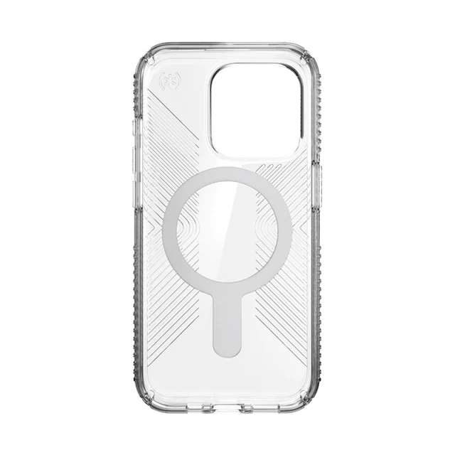 Чохол Speck Presidio Perfect-Clear Grip ClickLock для iPhone 15 Pro Clear/Chrome with MagSafe (150451-3199)