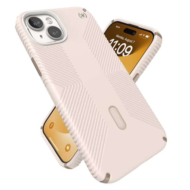 Чохол Speck Presidio2 Grip ClickLock для iPhone 15 Plus | 14 Plus Bleached Bone/Heirloom Gold with MagSafe (150455-3214)